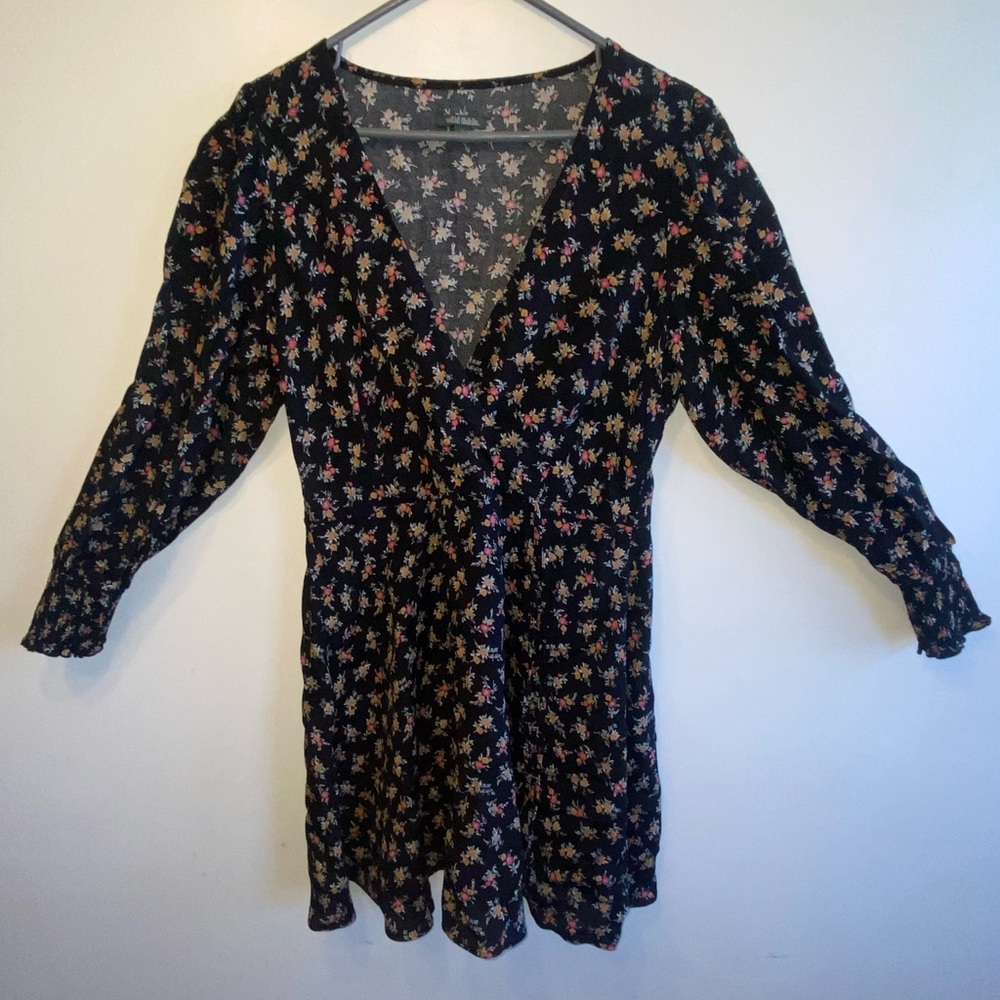 Black floral dress